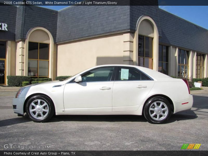 White Diamond Tri-Coat / Light Titanium/Ebony 2008 Cadillac CTS Sedan