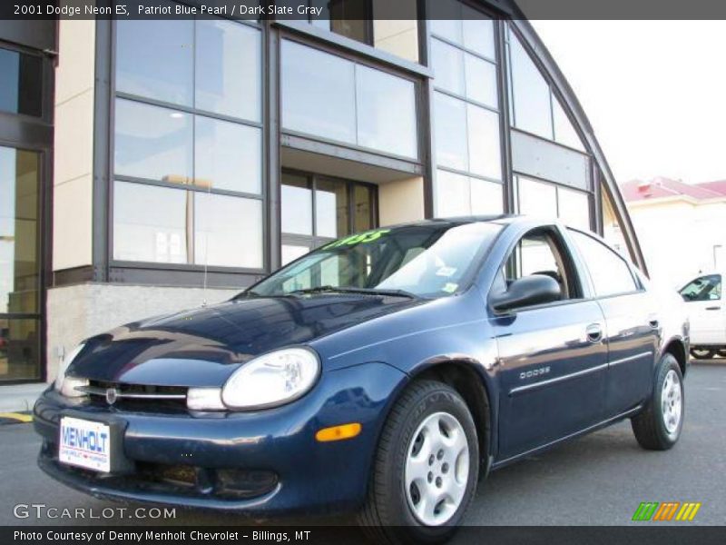 Patriot Blue Pearl / Dark Slate Gray 2001 Dodge Neon ES