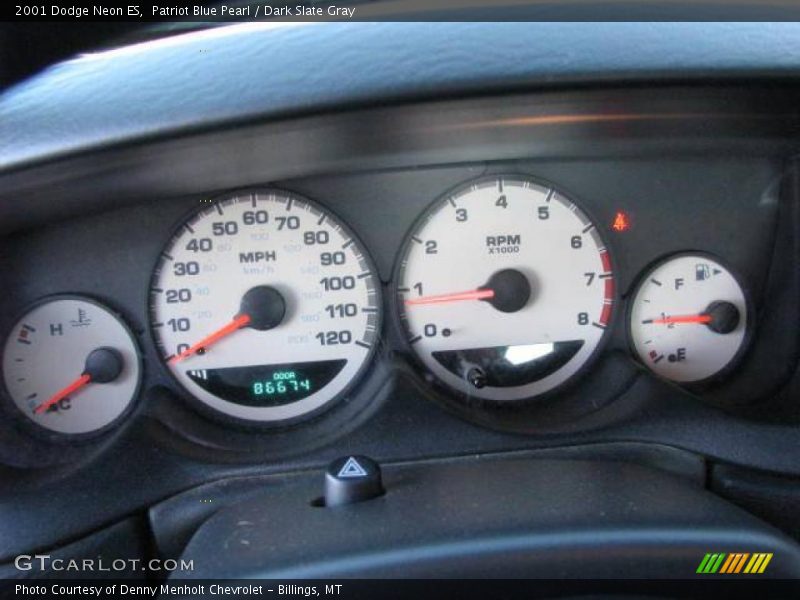 Patriot Blue Pearl / Dark Slate Gray 2001 Dodge Neon ES