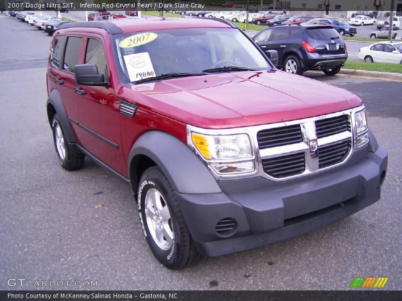 Inferno Red Crystal Pearl / Dark Slate Gray 2007 Dodge Nitro SXT