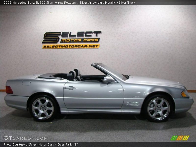 Silver Arrow Ultra Metallic / Silver/Black 2002 Mercedes-Benz SL 500 Silver Arrow Roadster