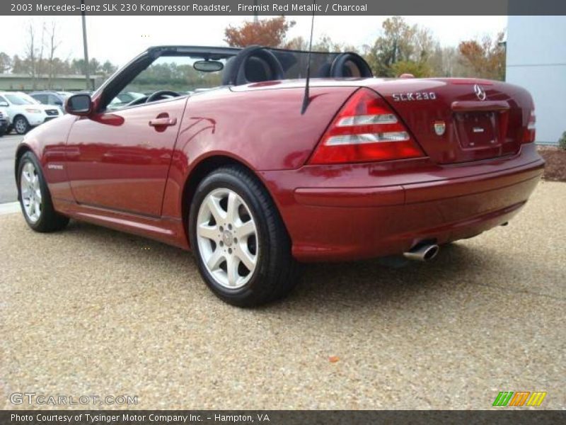 Firemist Red Metallic / Charcoal 2003 Mercedes-Benz SLK 230 Kompressor Roadster