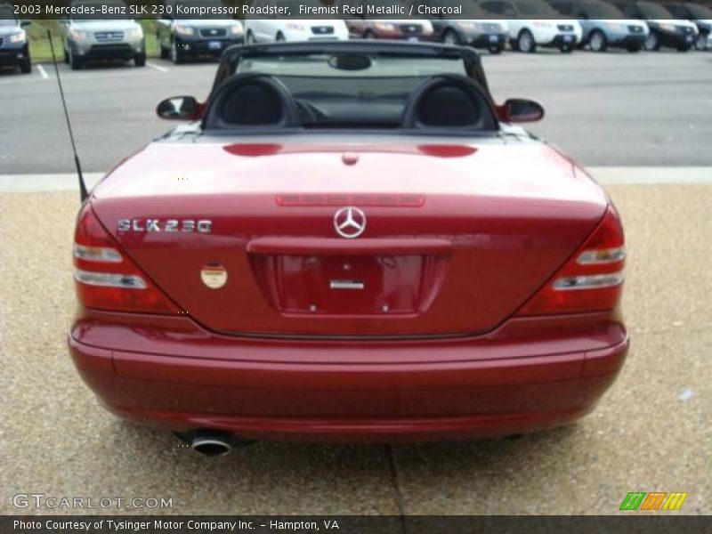 Firemist Red Metallic / Charcoal 2003 Mercedes-Benz SLK 230 Kompressor Roadster