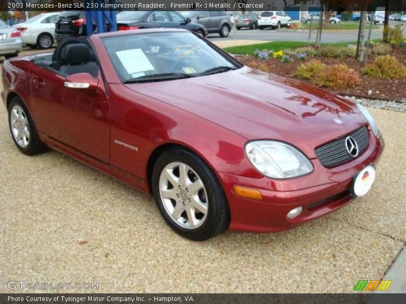 Firemist Red Metallic / Charcoal 2003 Mercedes-Benz SLK 230 Kompressor Roadster