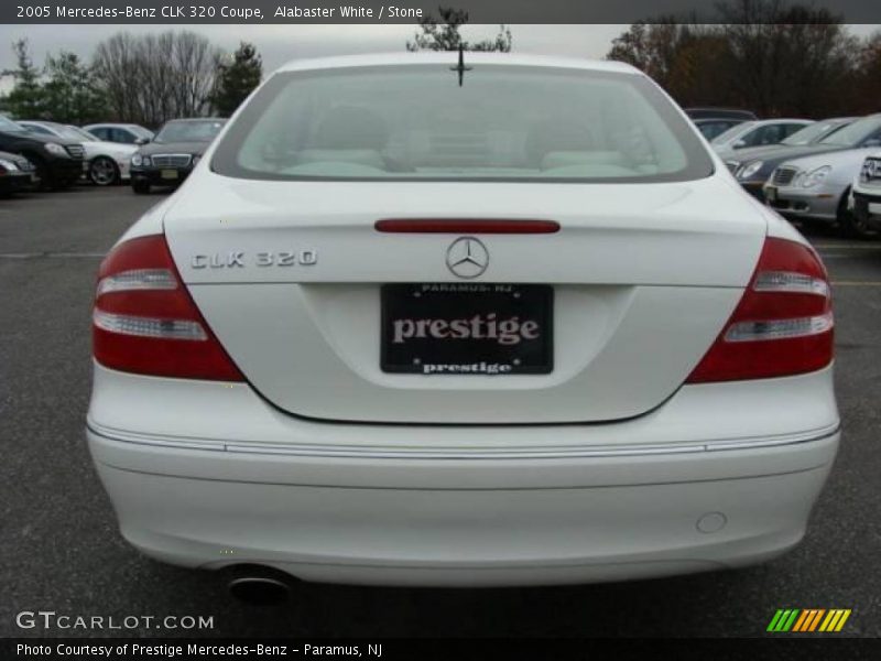 Alabaster White / Stone 2005 Mercedes-Benz CLK 320 Coupe