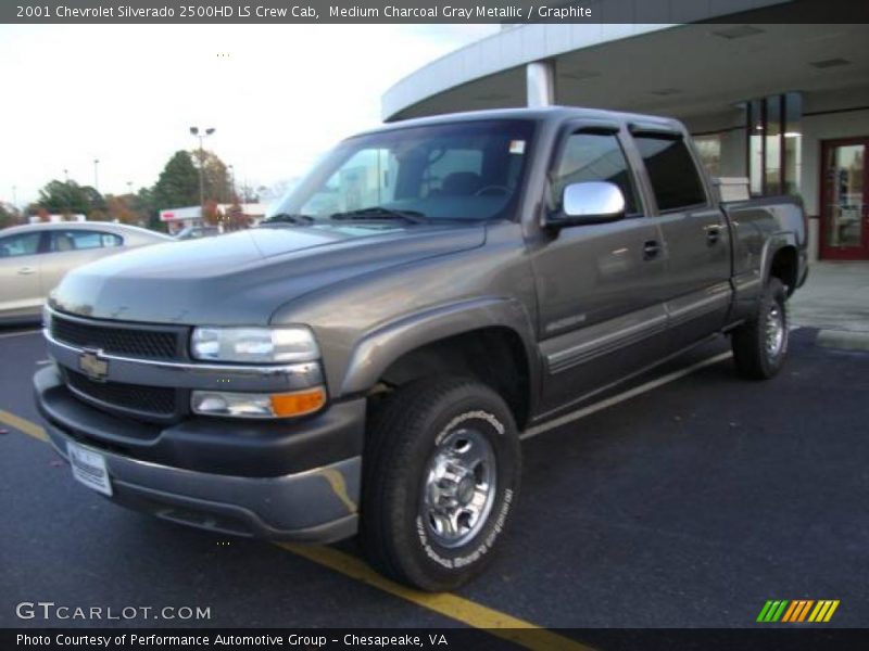 Medium Charcoal Gray Metallic / Graphite 2001 Chevrolet Silverado 2500HD LS Crew Cab