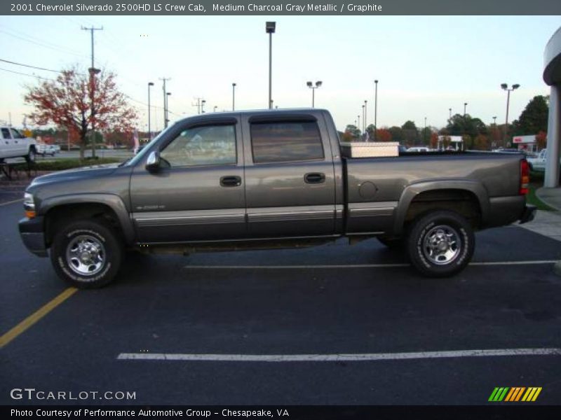 Medium Charcoal Gray Metallic / Graphite 2001 Chevrolet Silverado 2500HD LS Crew Cab