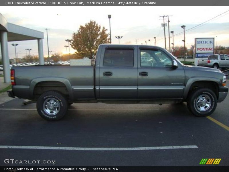 Medium Charcoal Gray Metallic / Graphite 2001 Chevrolet Silverado 2500HD LS Crew Cab