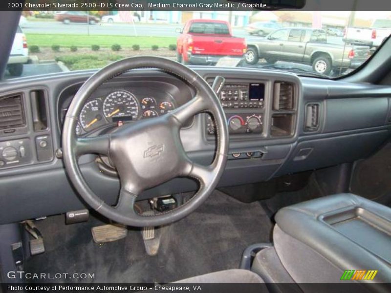 Medium Charcoal Gray Metallic / Graphite 2001 Chevrolet Silverado 2500HD LS Crew Cab