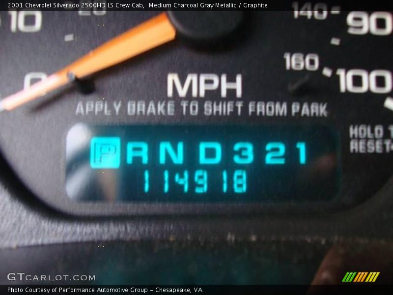 Medium Charcoal Gray Metallic / Graphite 2001 Chevrolet Silverado 2500HD LS Crew Cab