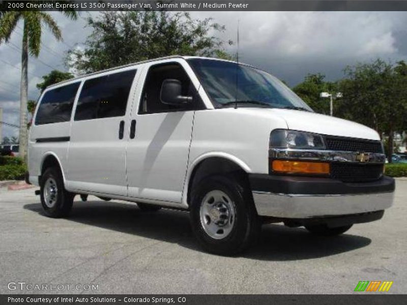 Summit White / Medium Pewter 2008 Chevrolet Express LS 3500 Passenger Van