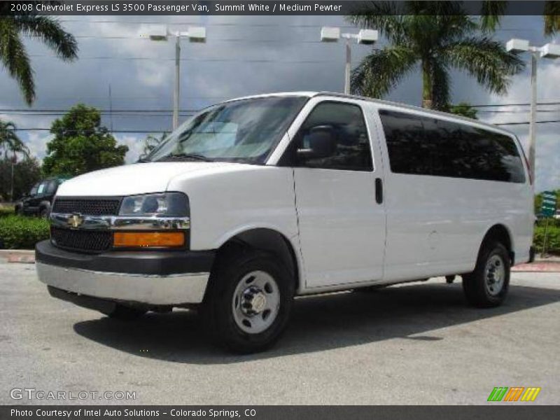 Summit White / Medium Pewter 2008 Chevrolet Express LS 3500 Passenger Van