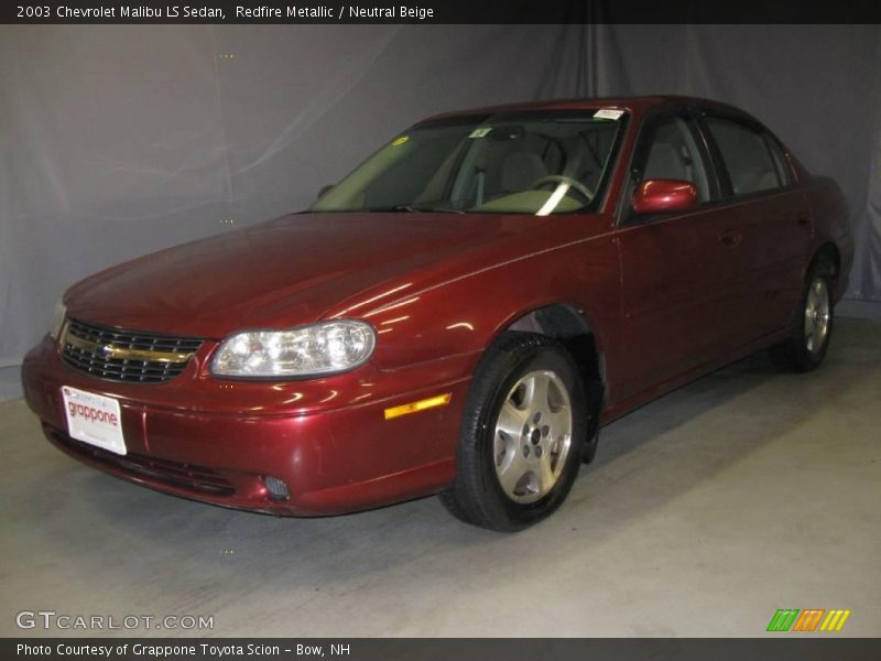 Redfire Metallic / Neutral Beige 2003 Chevrolet Malibu LS Sedan