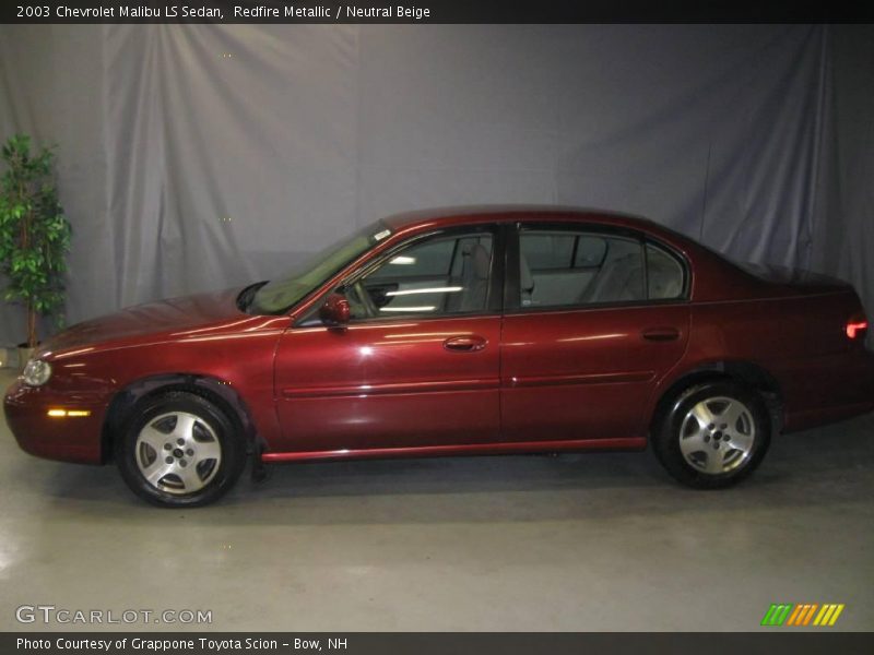 Redfire Metallic / Neutral Beige 2003 Chevrolet Malibu LS Sedan