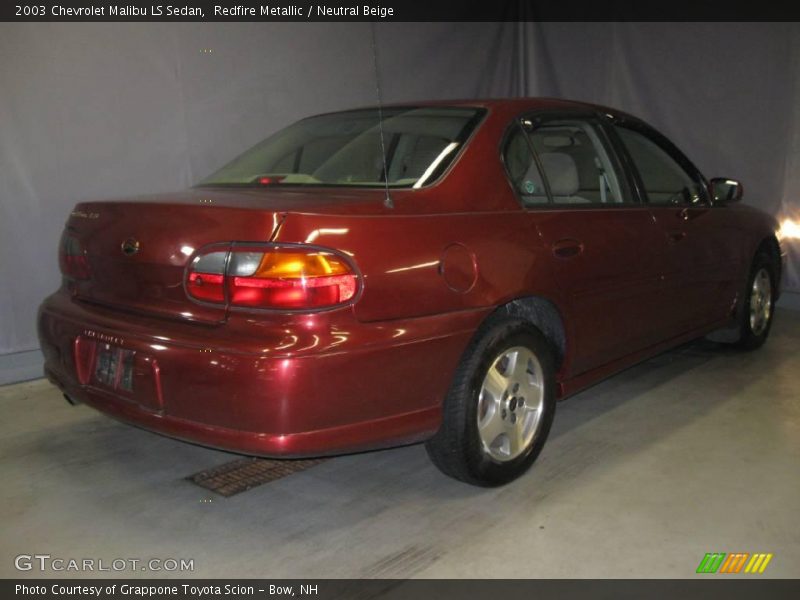 Redfire Metallic / Neutral Beige 2003 Chevrolet Malibu LS Sedan