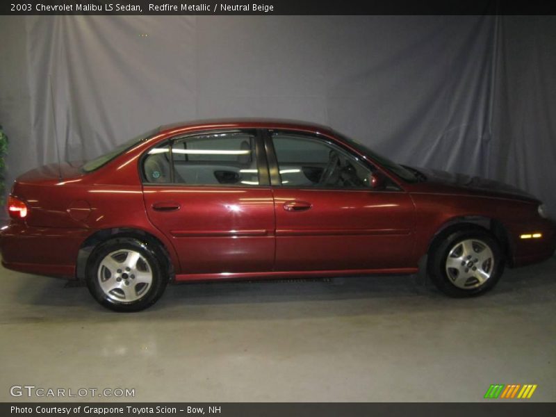 Redfire Metallic / Neutral Beige 2003 Chevrolet Malibu LS Sedan