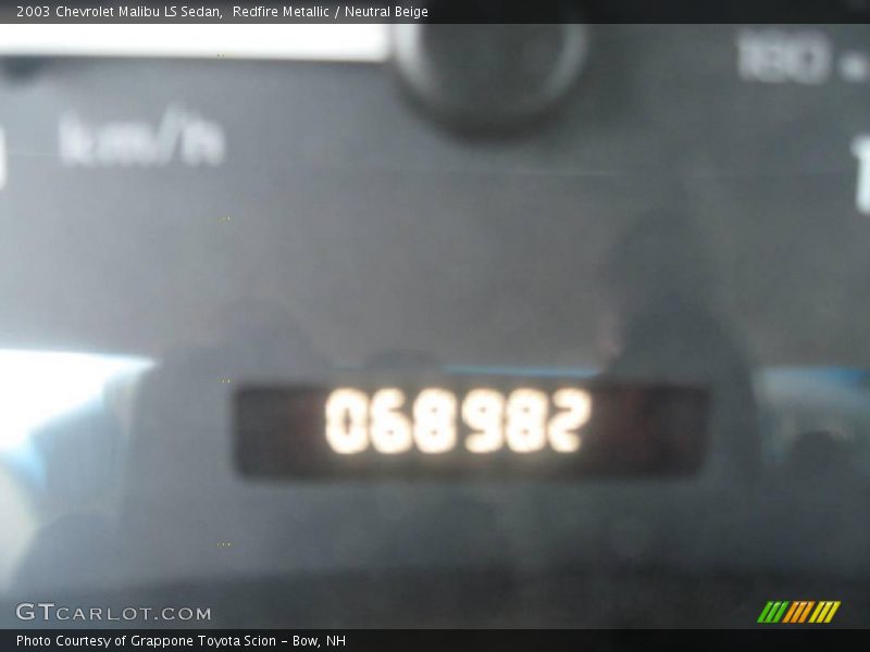 Redfire Metallic / Neutral Beige 2003 Chevrolet Malibu LS Sedan