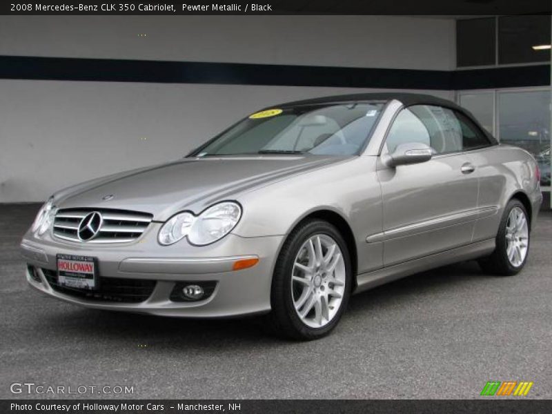 Pewter Metallic / Black 2008 Mercedes-Benz CLK 350 Cabriolet