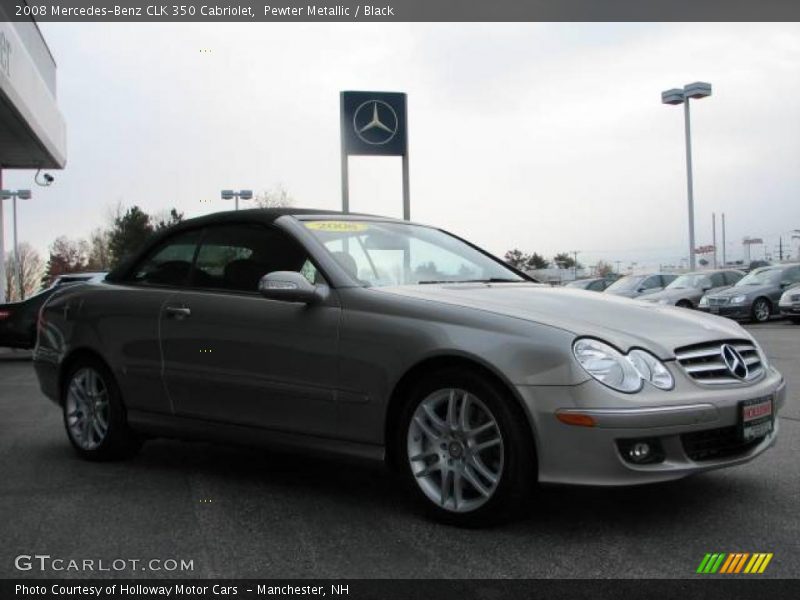 Pewter Metallic / Black 2008 Mercedes-Benz CLK 350 Cabriolet