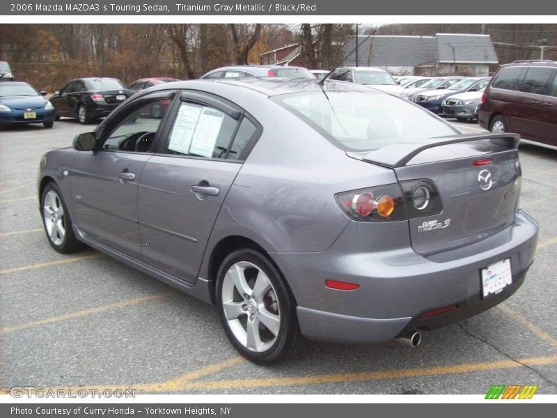 Titanium Gray Metallic / Black/Red 2006 Mazda MAZDA3 s Touring Sedan