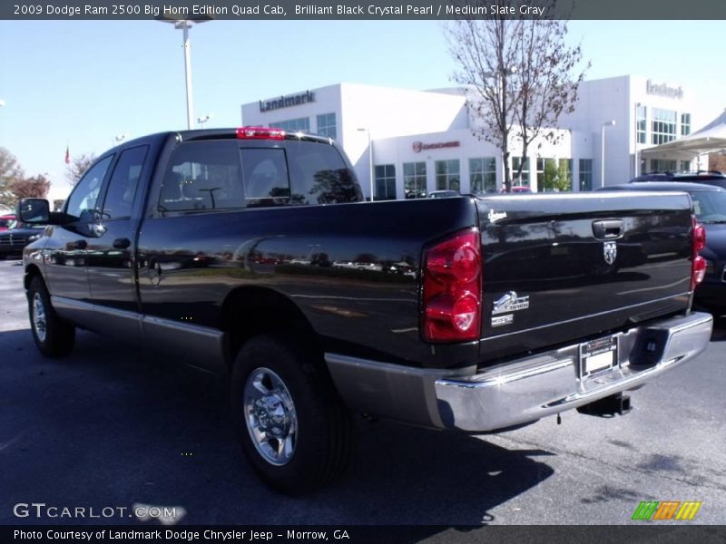 Brilliant Black Crystal Pearl / Medium Slate Gray 2009 Dodge Ram 2500 Big Horn Edition Quad Cab