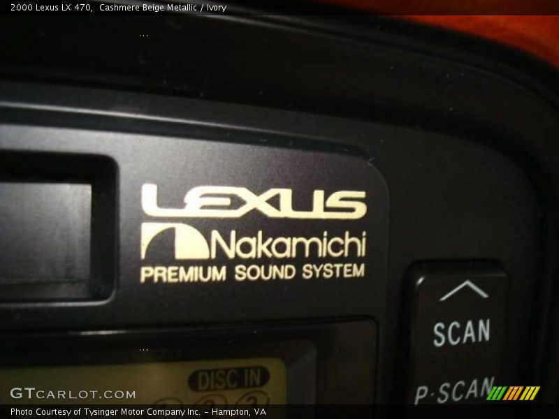 Cashmere Beige Metallic / Ivory 2000 Lexus LX 470