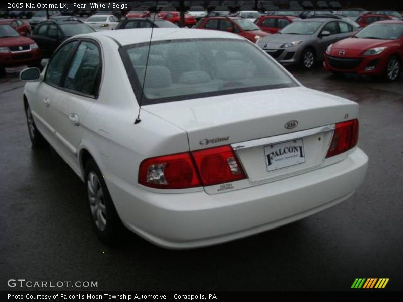 Pearl White / Beige 2005 Kia Optima LX