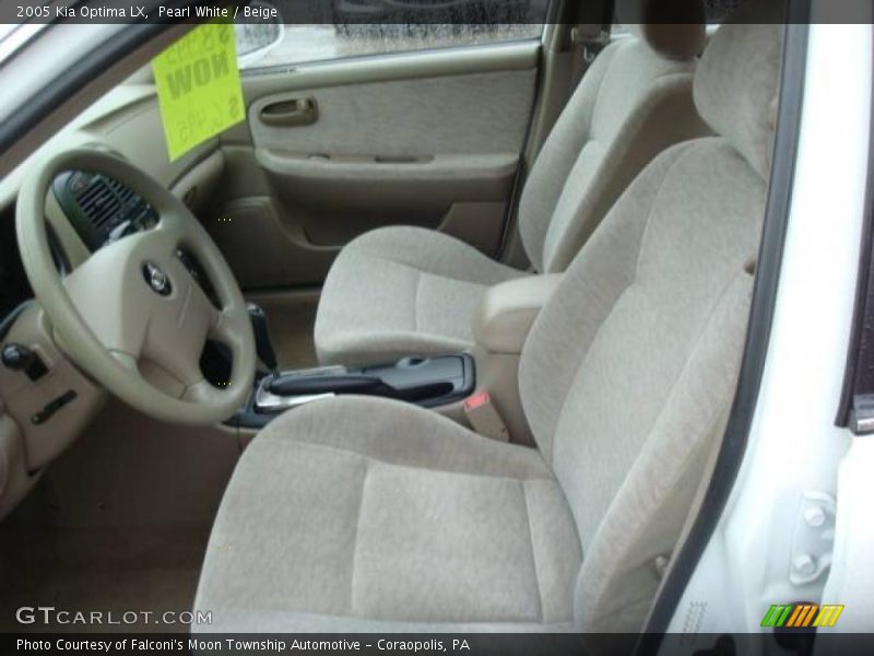Pearl White / Beige 2005 Kia Optima LX
