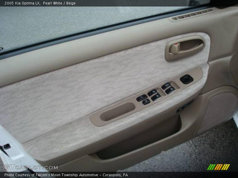Pearl White / Beige 2005 Kia Optima LX