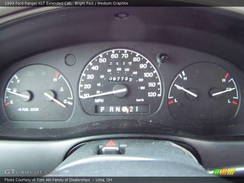 Bright Red / Medium Graphite 1999 Ford Ranger XLT Extended Cab