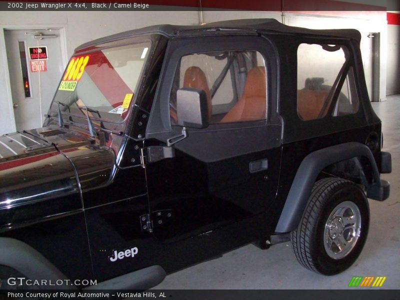 Black / Camel Beige 2002 Jeep Wrangler X 4x4