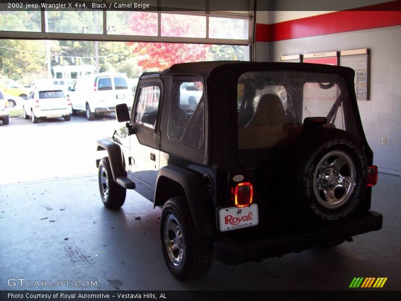 Black / Camel Beige 2002 Jeep Wrangler X 4x4
