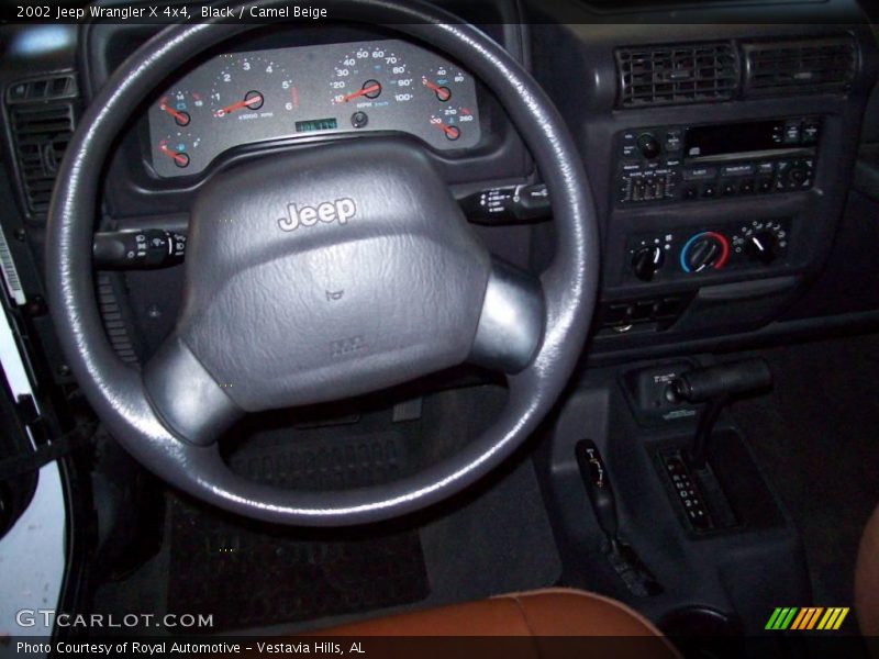 Black / Camel Beige 2002 Jeep Wrangler X 4x4