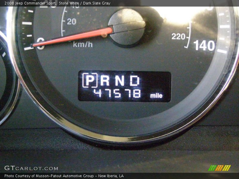 Stone White / Dark Slate Gray 2008 Jeep Commander Sport