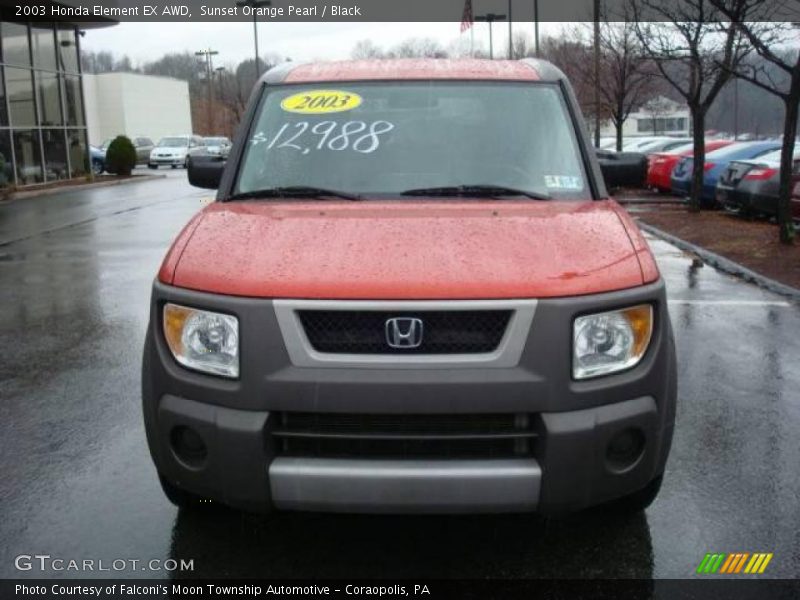 Sunset Orange Pearl / Black 2003 Honda Element EX AWD