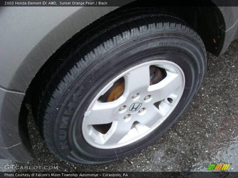 Sunset Orange Pearl / Black 2003 Honda Element EX AWD