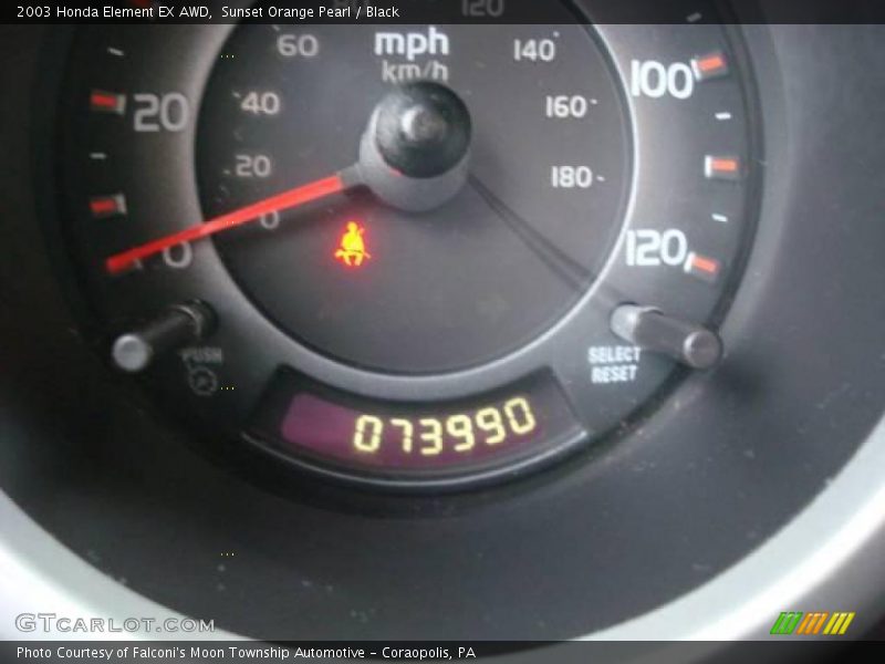 Sunset Orange Pearl / Black 2003 Honda Element EX AWD