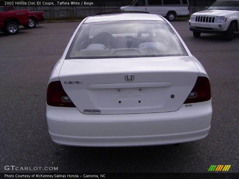 Taffeta White / Beige 2002 Honda Civic EX Coupe