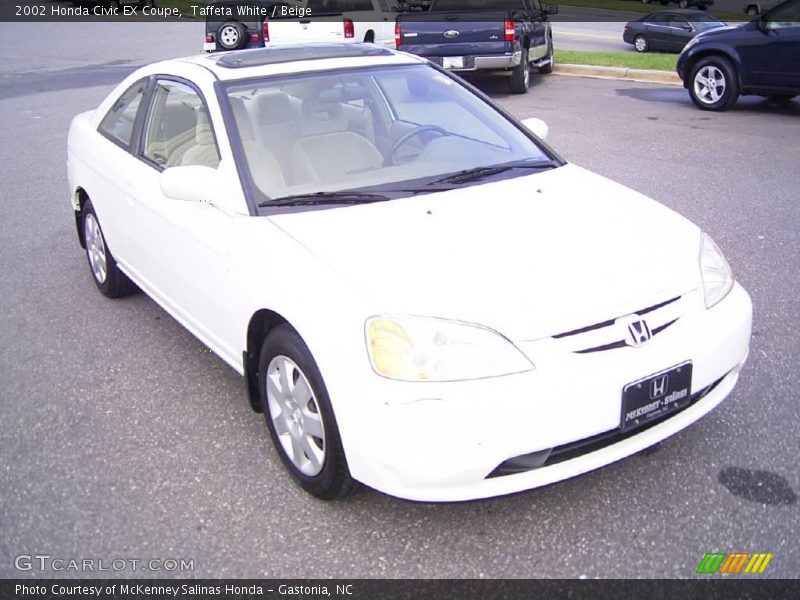 Taffeta White / Beige 2002 Honda Civic EX Coupe