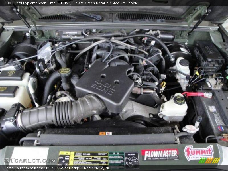 Estate Green Metallic / Medium Pebble 2004 Ford Explorer Sport Trac XLT 4x4