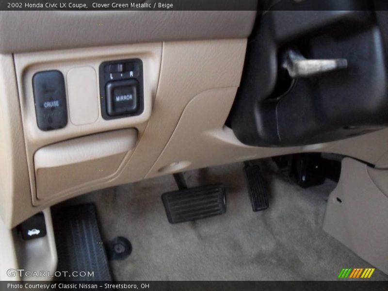 Clover Green Metallic / Beige 2002 Honda Civic LX Coupe