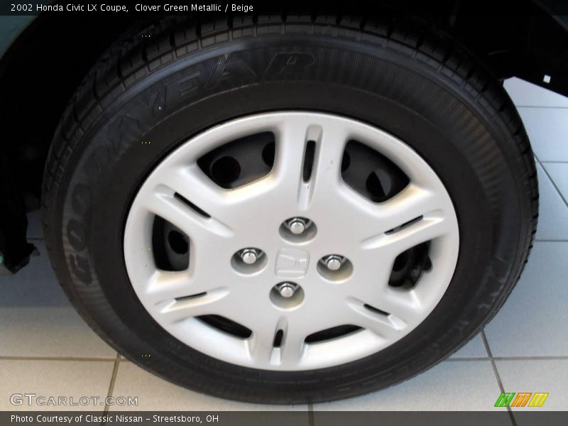 Clover Green Metallic / Beige 2002 Honda Civic LX Coupe