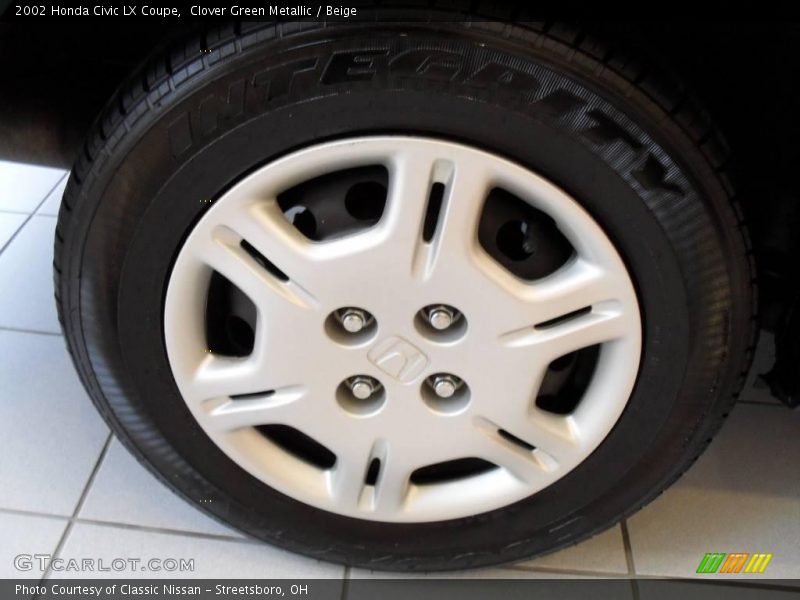 Clover Green Metallic / Beige 2002 Honda Civic LX Coupe