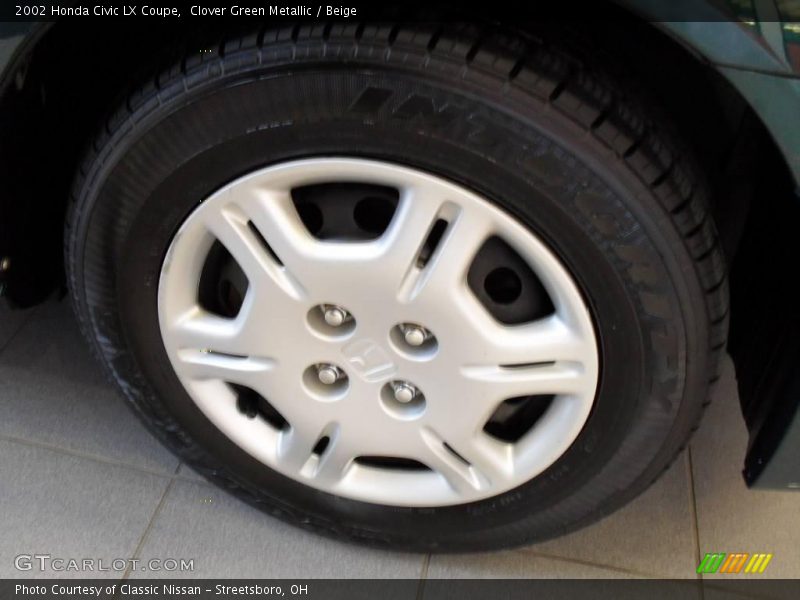 Clover Green Metallic / Beige 2002 Honda Civic LX Coupe