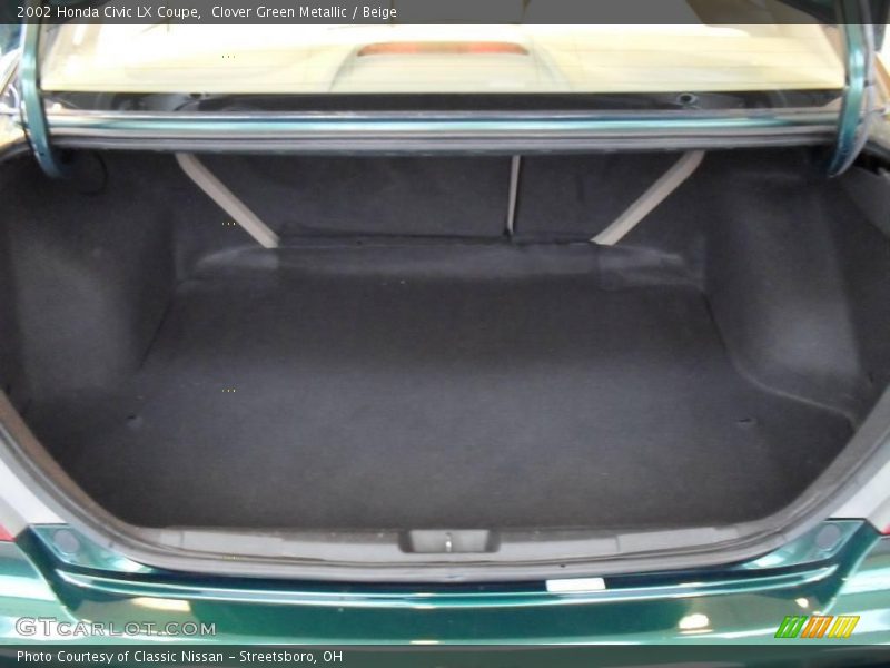 Clover Green Metallic / Beige 2002 Honda Civic LX Coupe