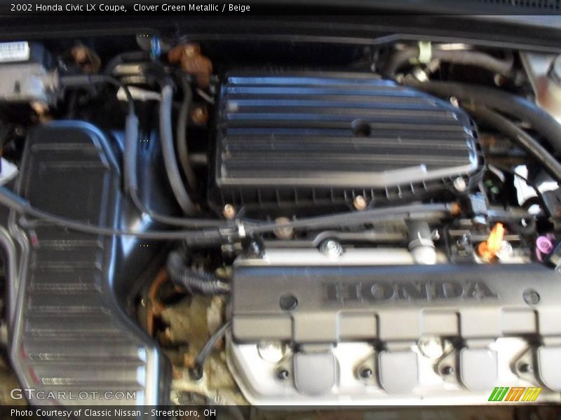 Clover Green Metallic / Beige 2002 Honda Civic LX Coupe