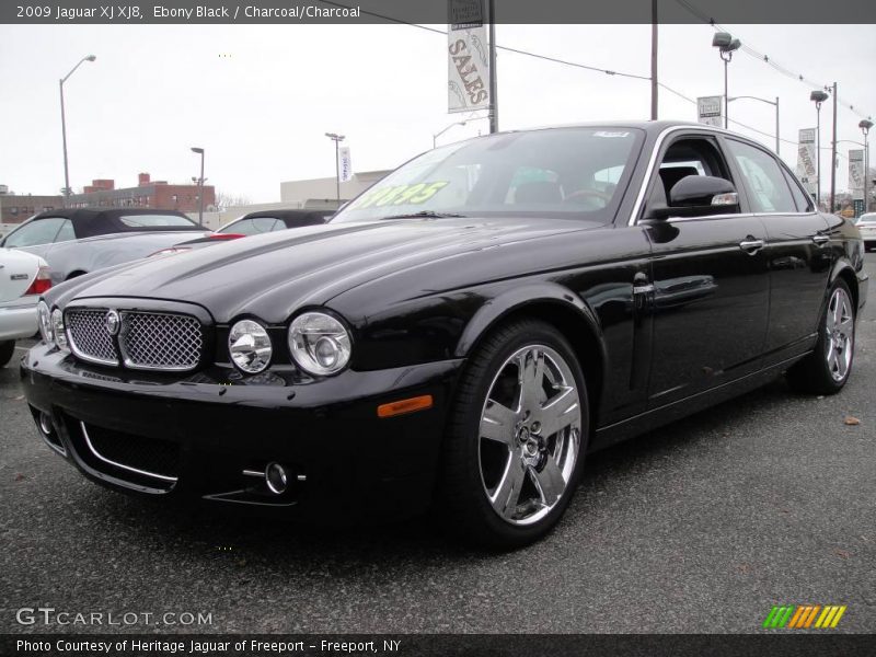 Ebony Black / Charcoal/Charcoal 2009 Jaguar XJ XJ8