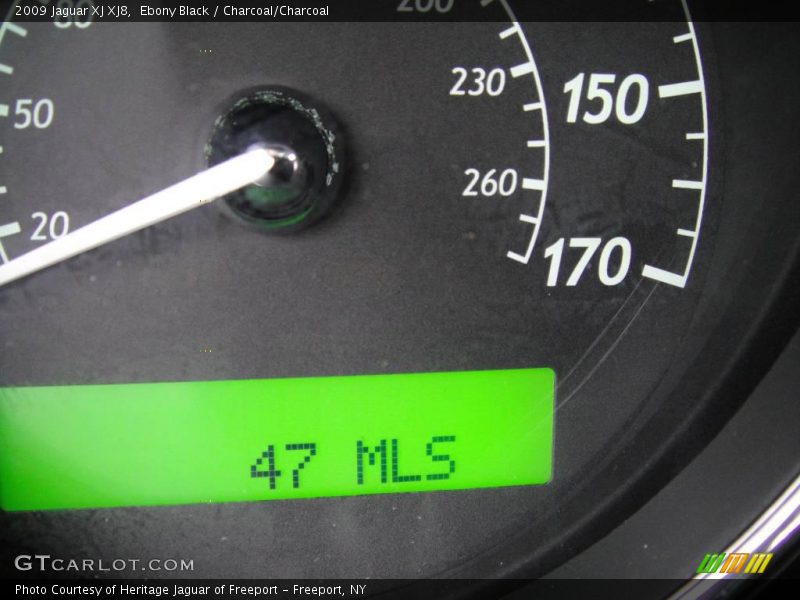 Ebony Black / Charcoal/Charcoal 2009 Jaguar XJ XJ8