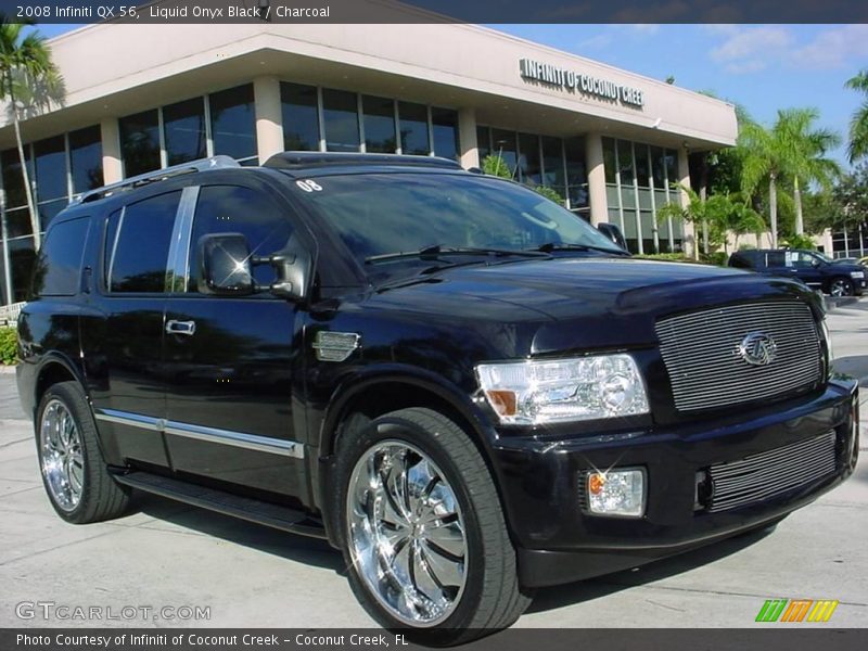 Liquid Onyx Black / Charcoal 2008 Infiniti QX 56