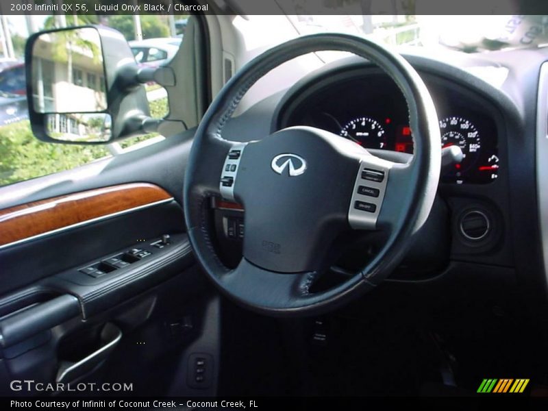 Liquid Onyx Black / Charcoal 2008 Infiniti QX 56